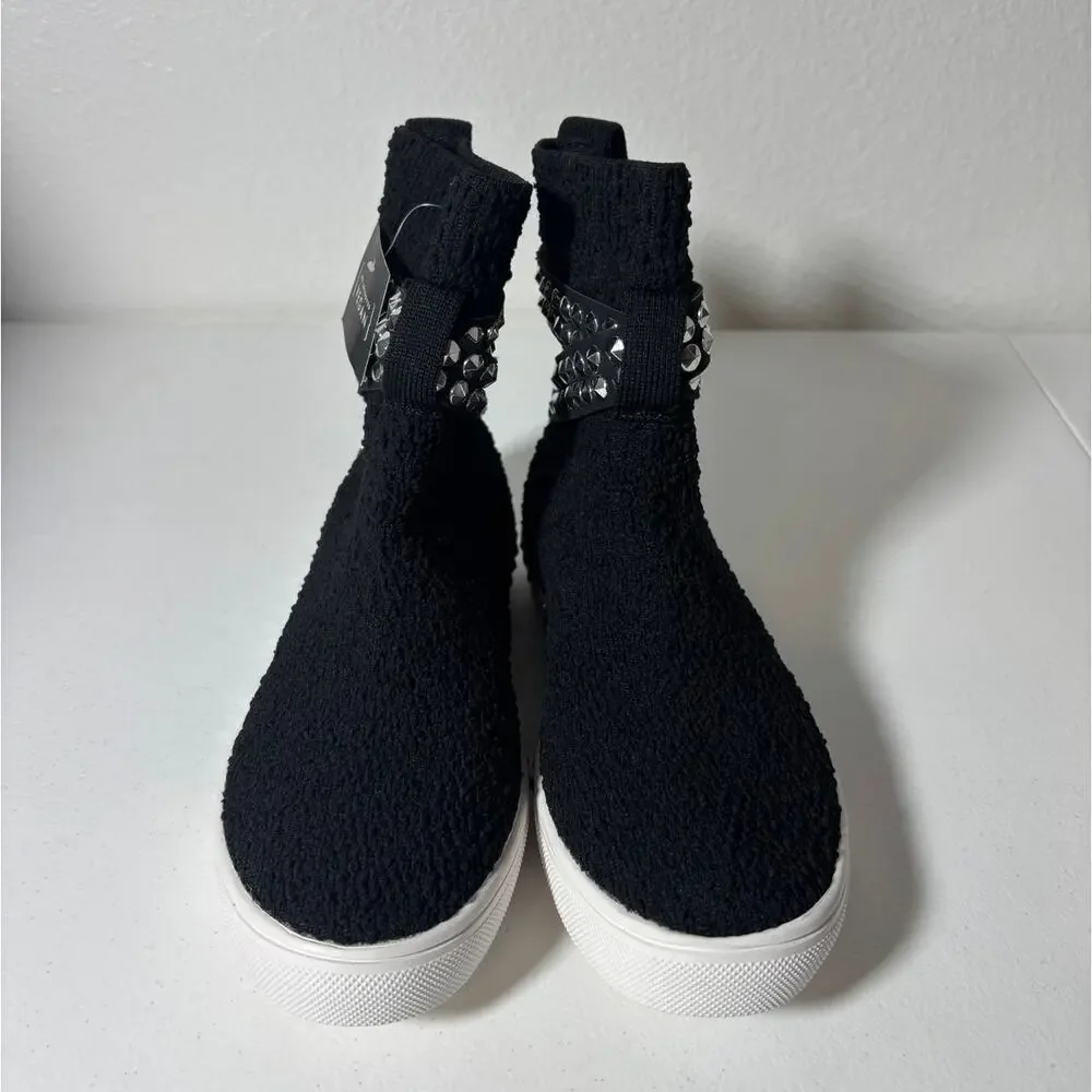 Bernie Mev NWT Girls' Size 4 (EU 35) Pelican Black Ankle Stretch Slip-On Booties